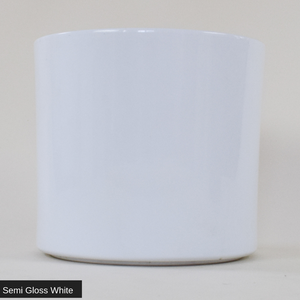 Semi Gloss White Cylinder 10" - ceramic pots - By Plantwares™