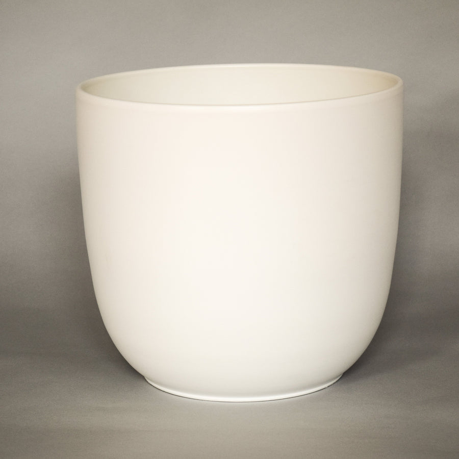 Matte White Tapered Pot 10" - ceramic pots - By Plantwares™