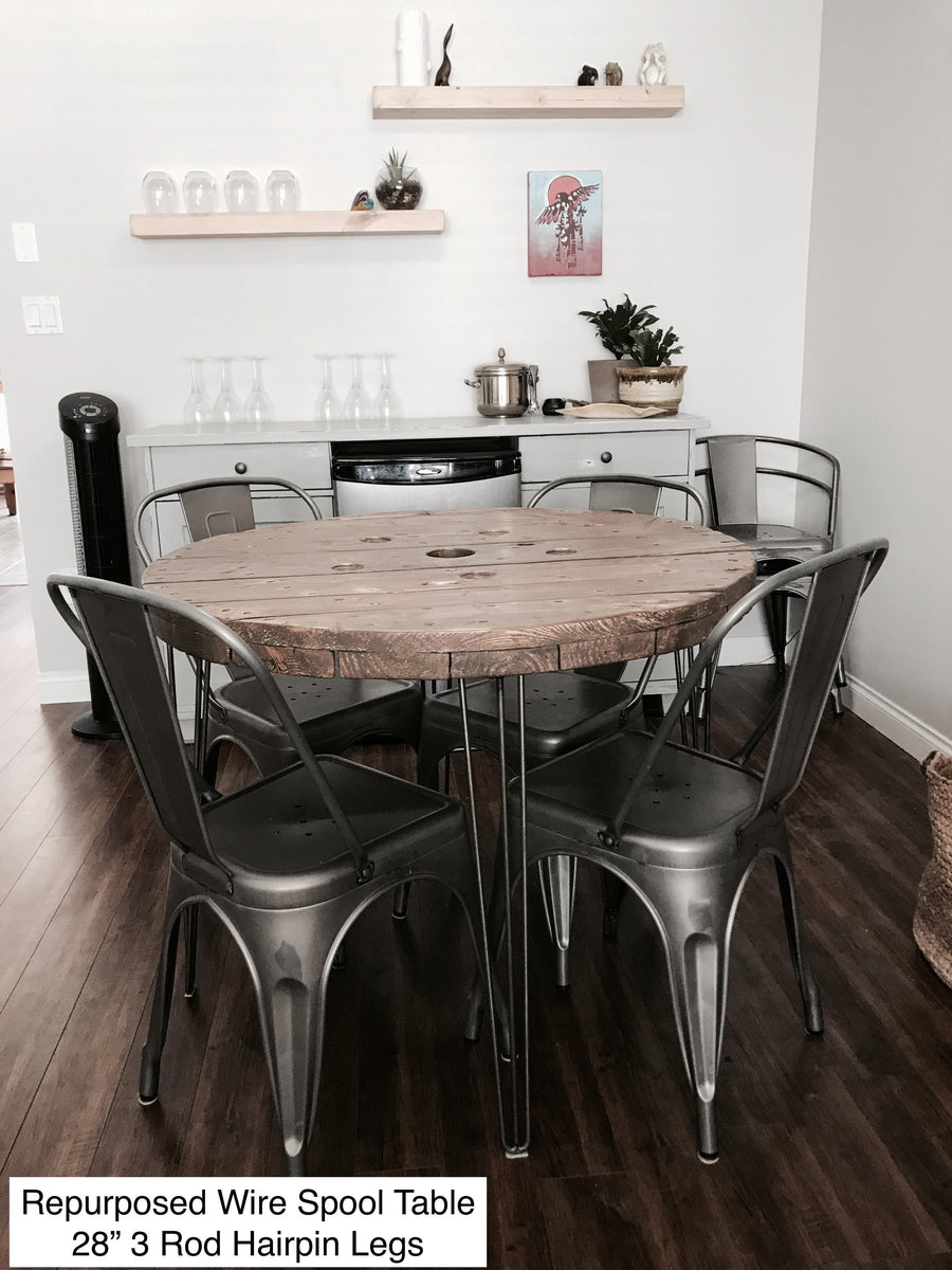 3-Rod Hairpin Leg (Bare Metal) (All Sizes) - table legs - By Plantwares™